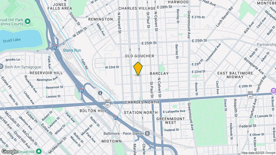 2116 N Charles St Mapa y Detalles de la Ubicación
