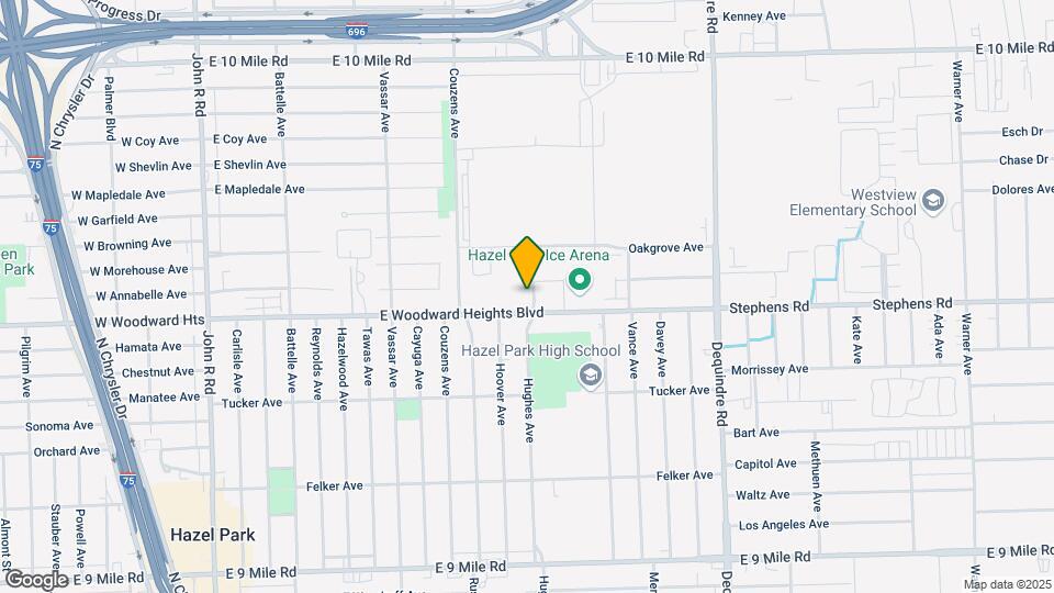 1241-1251 E Woodward Heights Blvd Map and Location Details