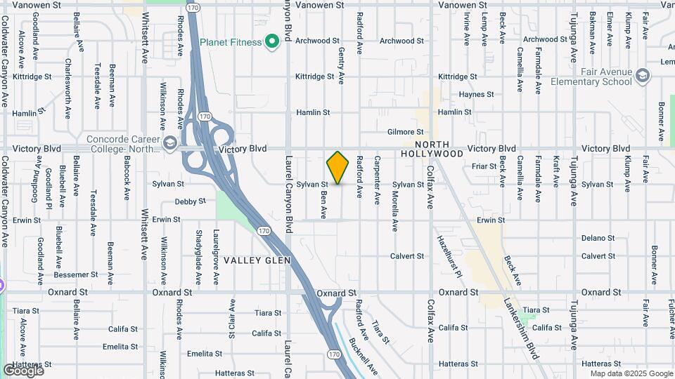 6255 Gentry Ave Map and Location Details