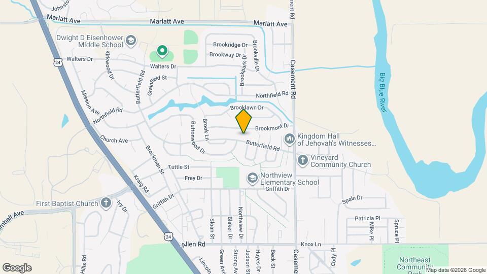 416 Butterfield Rd Map and Location Details