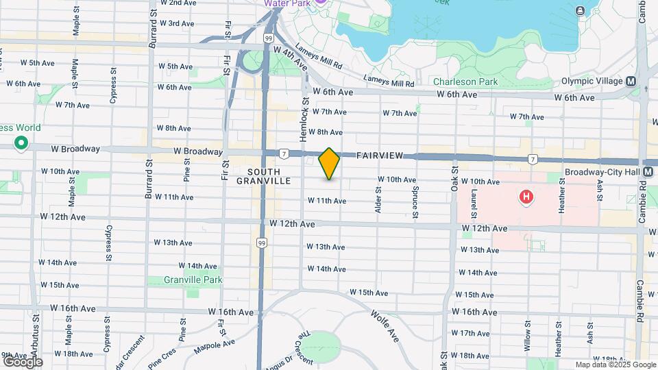1338 W 10th Ave Map and Location Details