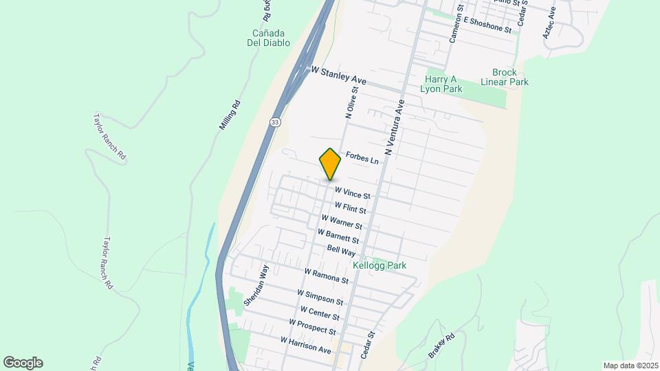 1208 N Olive St Mapa y Detalles de la Ubicación