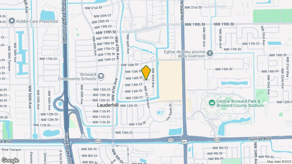 1380 NW 43 Terrace Map and Location Details