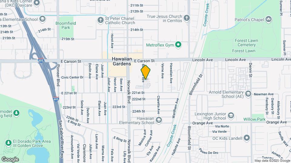 21910 Belshire Ave Mapa y Detalles de la Ubicación