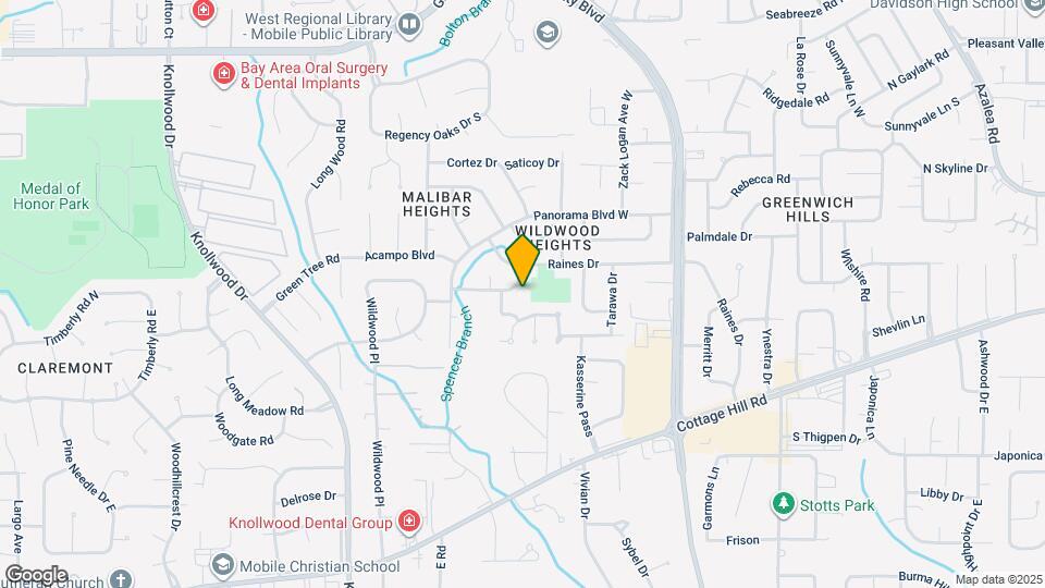 1813 E Oakado Dr Map and Location Details