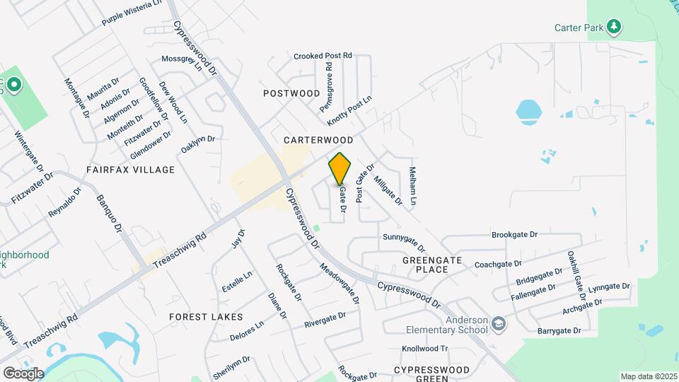 22811 Carter Gate Dr Mapa y Detalles de la Ubicación