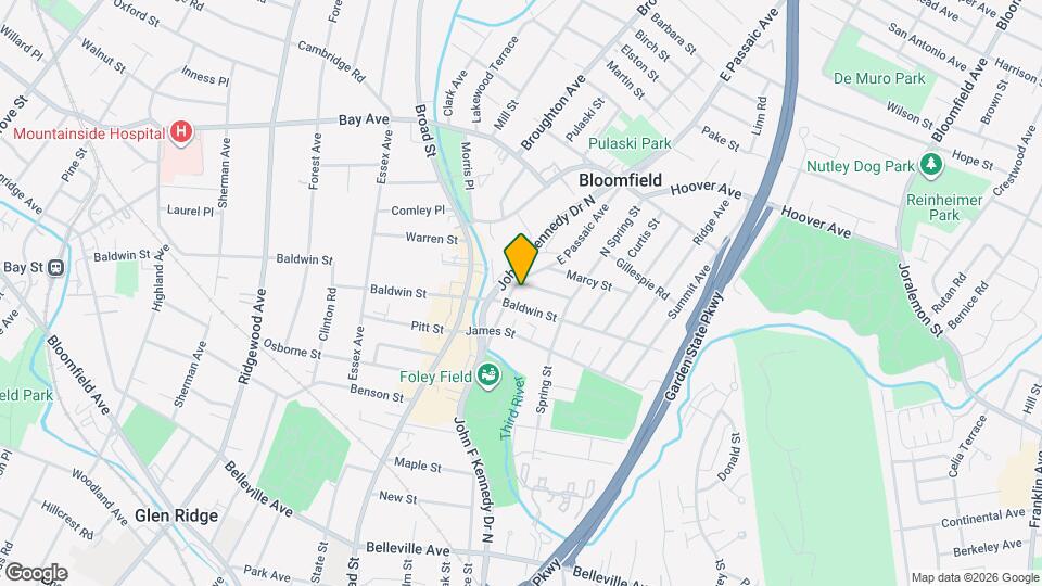 37 E Passaic Ave, Unit 5 Bedroom Apt Map and Location Details