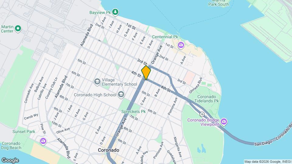 411 Orange Ave Map and Location Details