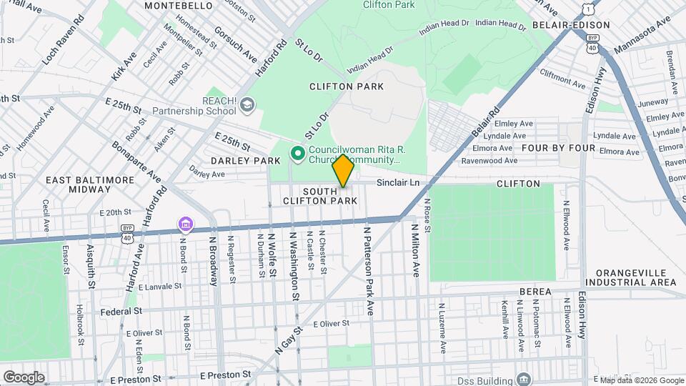 1953 N Collington Ave Map and Location Details