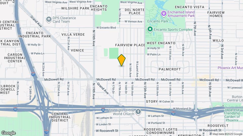 1714 N 17th Ave Map and Location Details