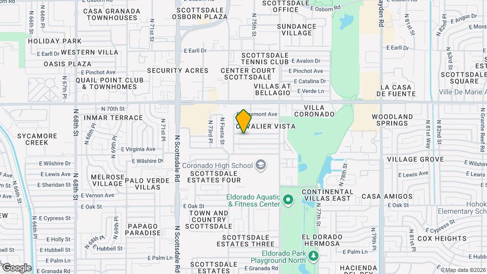 7417 E Cambridge Ave Map and Location Details