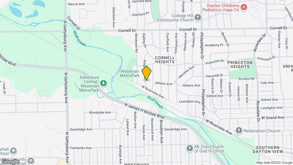 1316 Kingsley Ave Map and Location Details