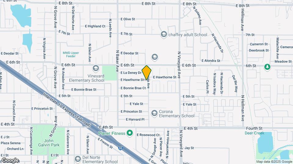1734 E Hawthorne St Map and Location Details