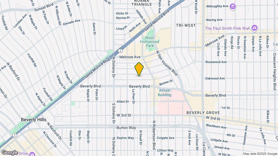 8901 Rosewood Ave Map and Location Details