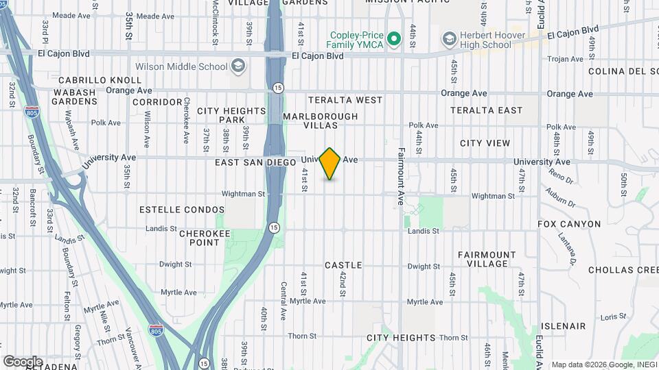 3823 Marlborough Ave Map and Location Details