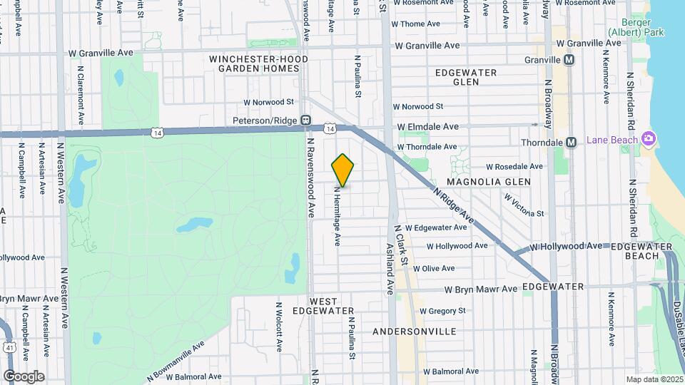 1735 W Thorndale Ave Map and Location Details