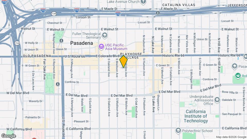 105 S El Molino Ave, Unit 2 Map and Location Details