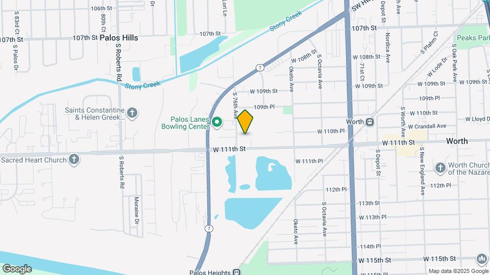 7540 W 111th St Map and Location Details