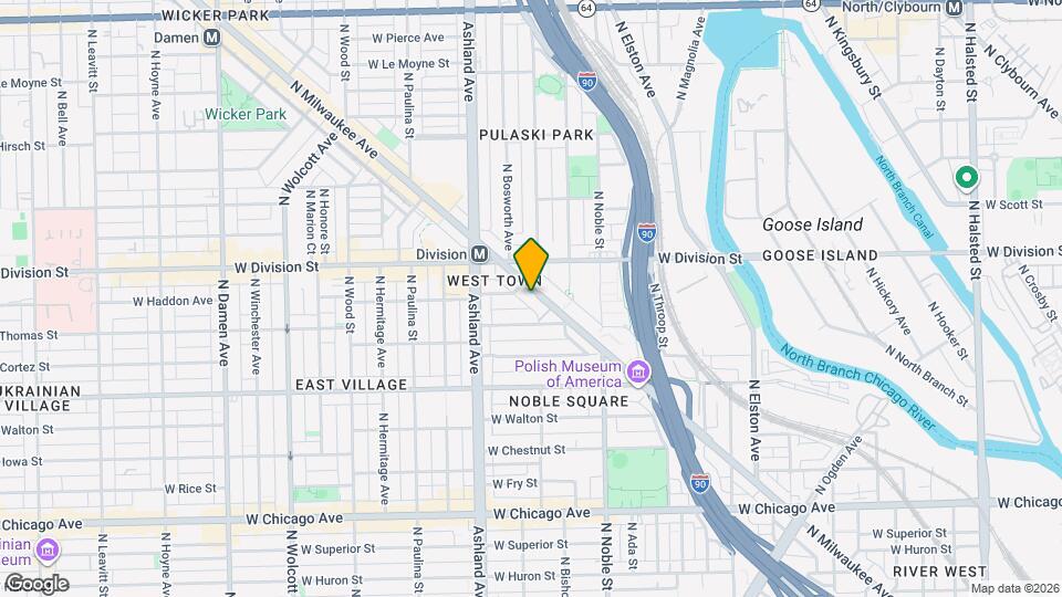 1140 N Milwaukee Ave Map and Location Details