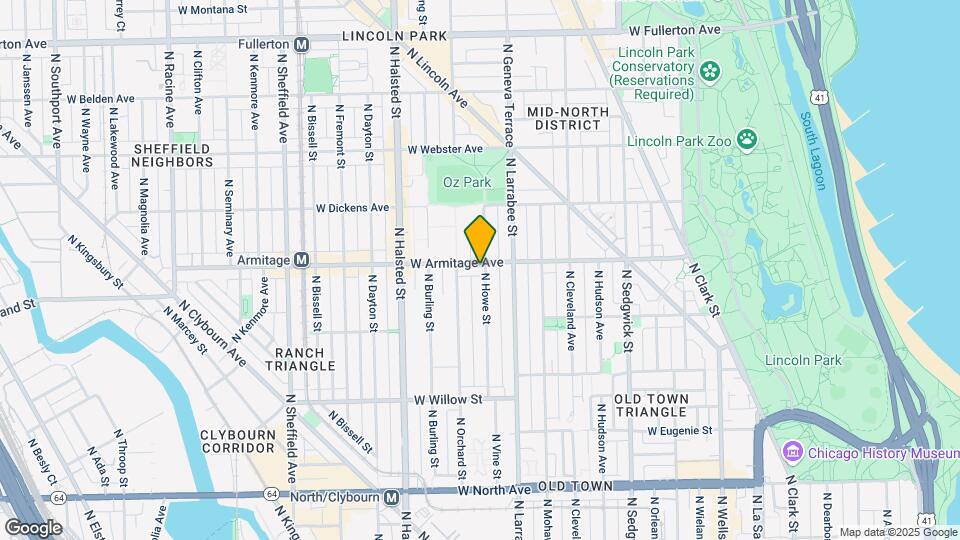 637 W Armitage Ave Mapa y Detalles de la Ubicación