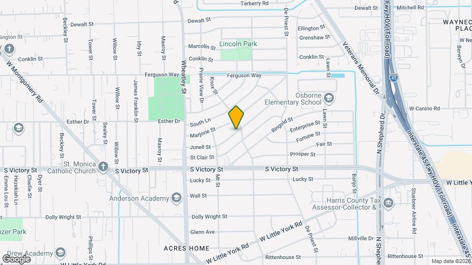 1010 Junell St Map and Location Details