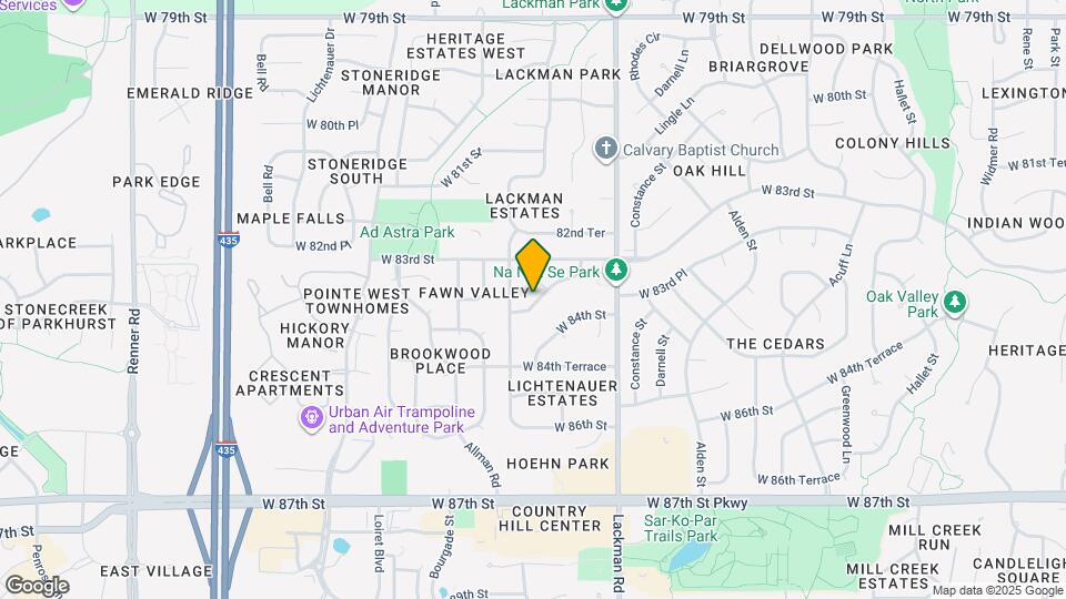 15322 W 83rd Terrace Mapa y Detalles de la Ubicación