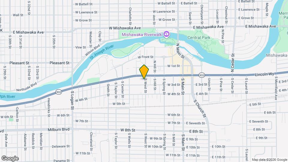 113 S West St Map and Location Details