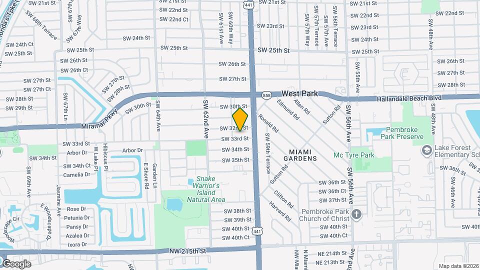 6071 SW 33rd St Map and Location Details