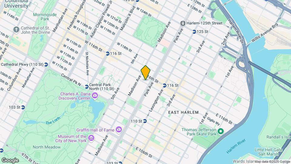 73 E 115th St Map and Location Details