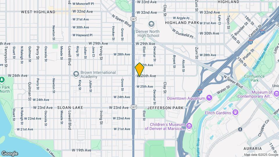 2922 W 26th Ave Map and Location Details