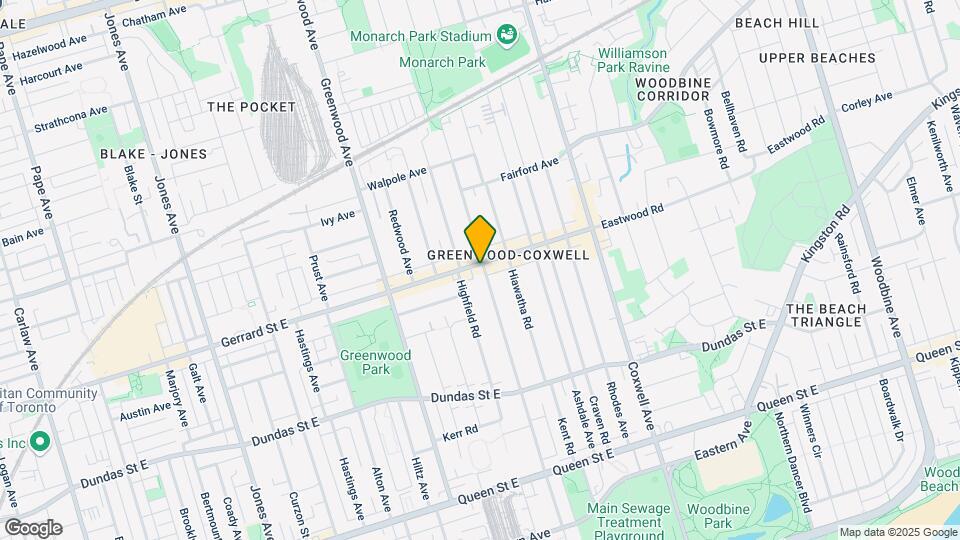1395 Gerrard St E Map and Location Details