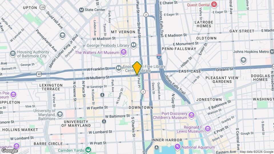 334 St Paul St Map and Location Details