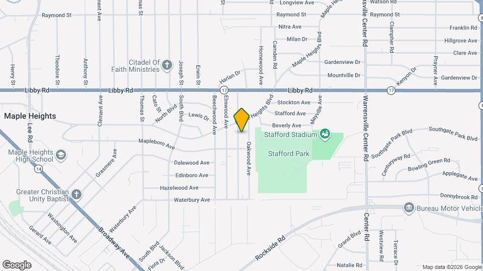 5409 Hollywood Ave Map and Location Details