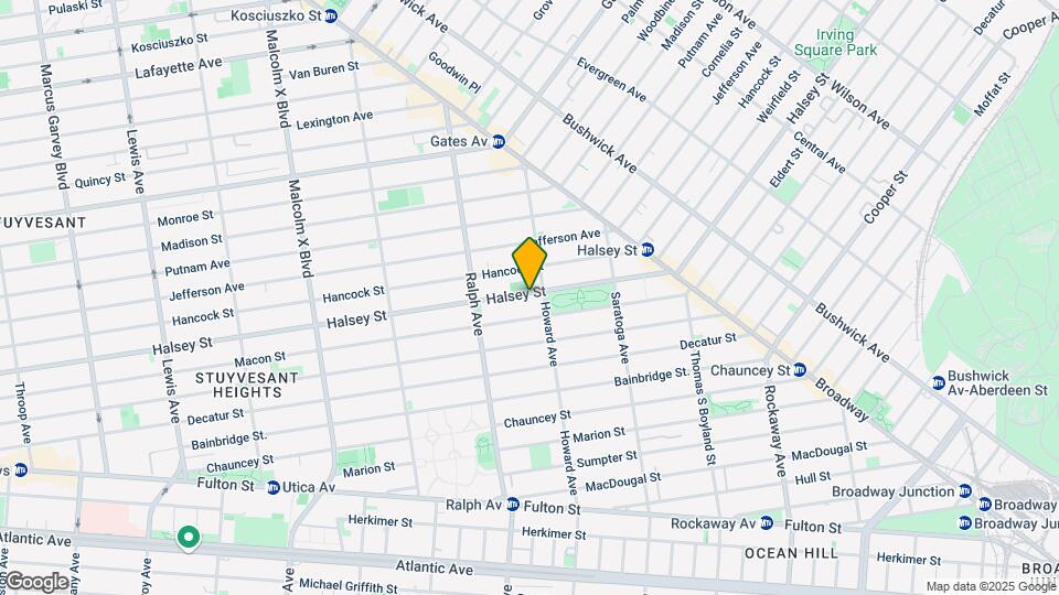 821 Halsey St Map and Location Details