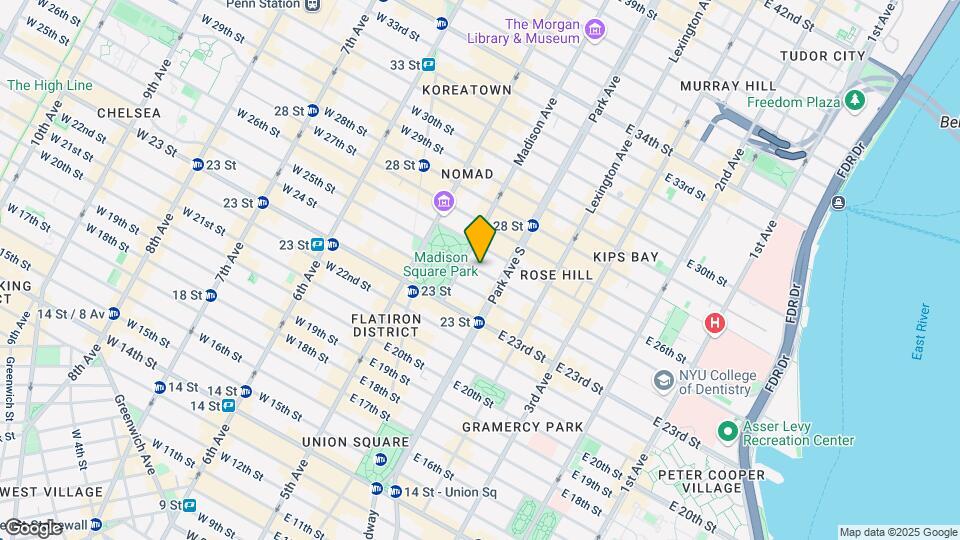45 E 25th St Map and Location Details