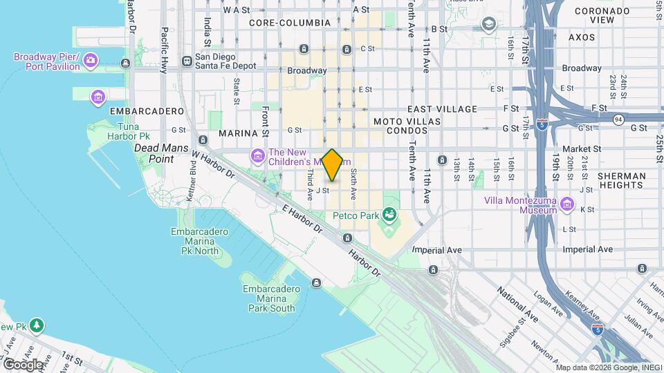 450 J St, Unit 5121 Map and Location Details