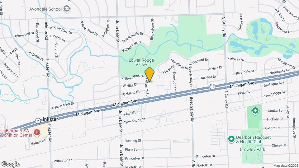 1701 Fairbairn St Map and Location Details