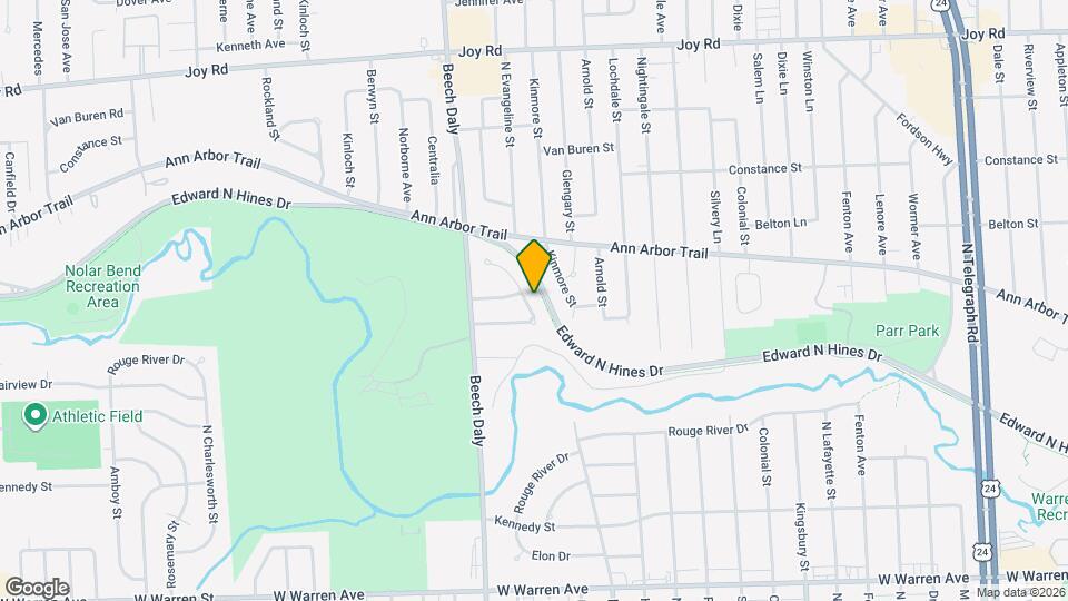 8064 Whitefield St Map and Location Details