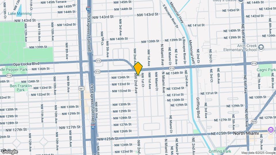 13345 NW 2nd Ave Map and Location Details