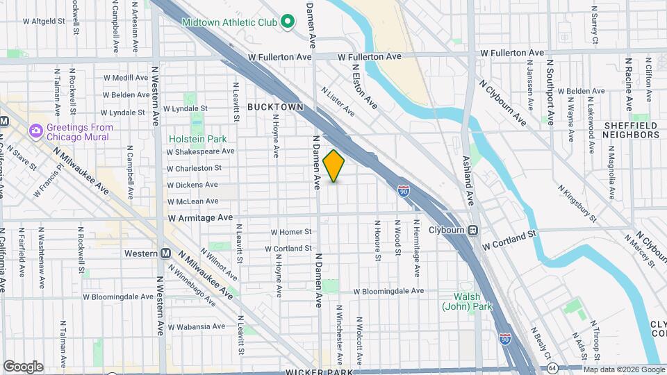 2042 N Winchester Ave Map and Location Details
