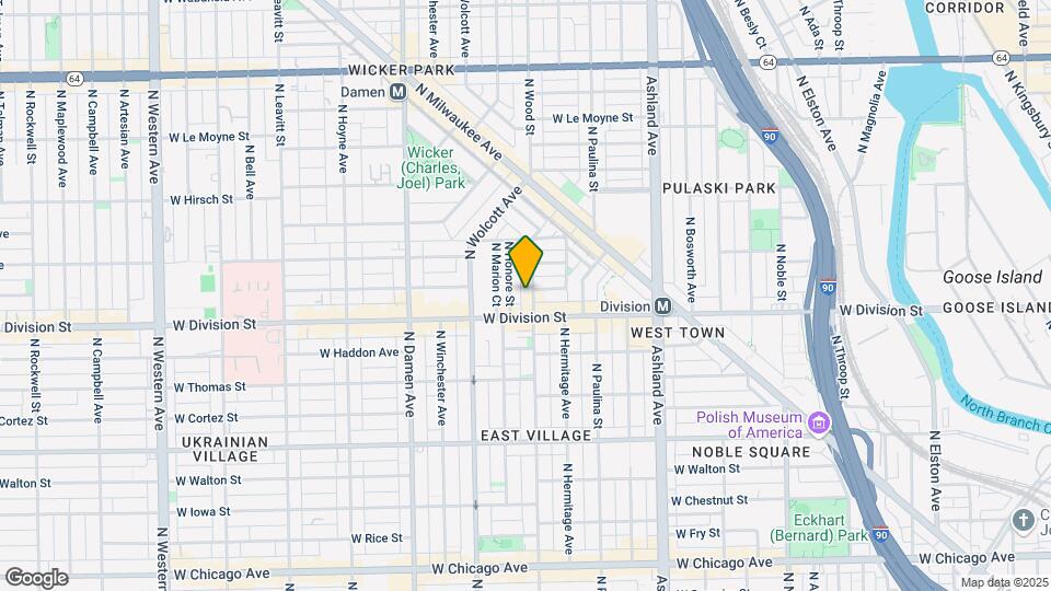1218 N Wood St, Unit 3 Map and Location Details