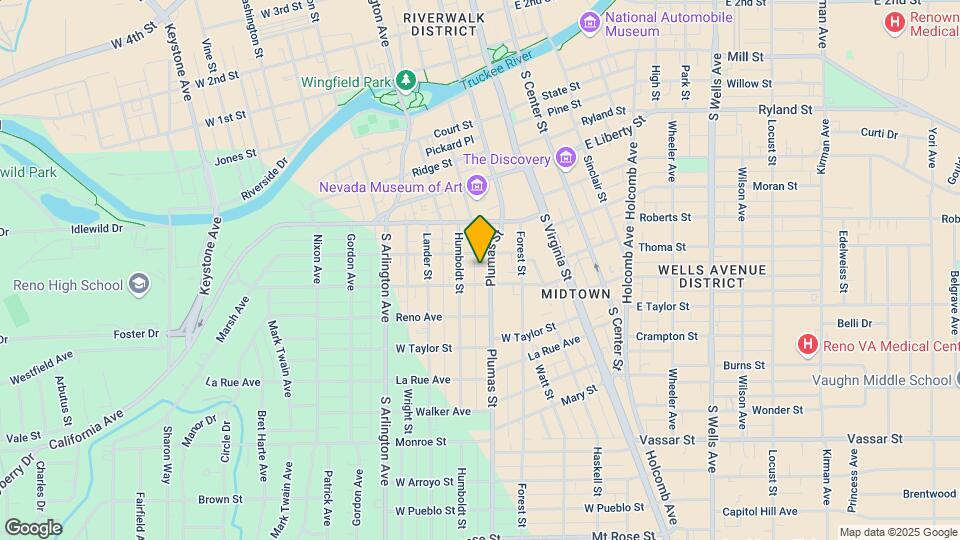 625 Plumas St Map and Location Details