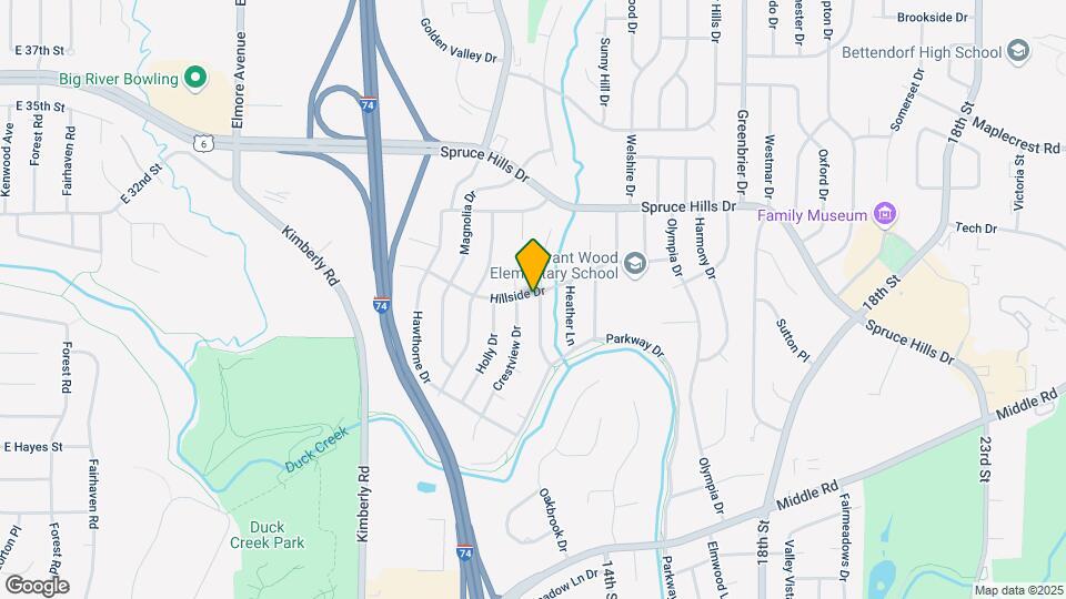 1119 Hillside Dr Map and Location Details