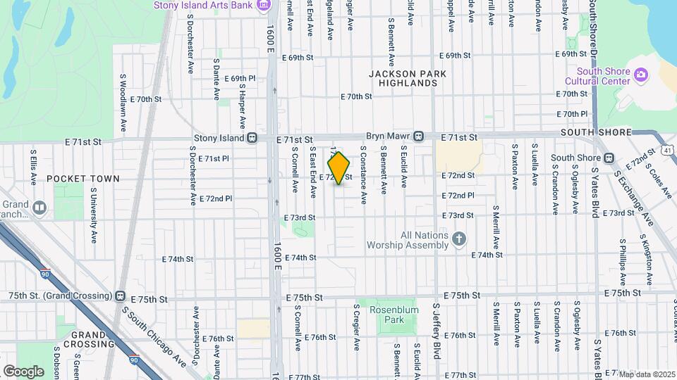 7219 S Ridgeland Ave, Unit 1 Mapa y Detalles de la Ubicación