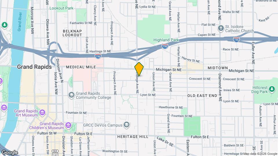 304 College Ave NE Map and Location Details