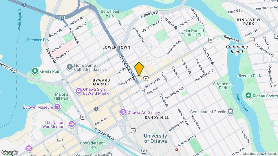 305 Rideau St, Unit 315 Map and Location Details