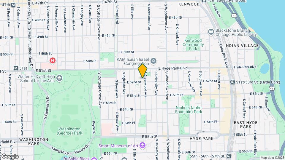5142 S Greenwood Ave, Unit Apt 2 Map and Location Details