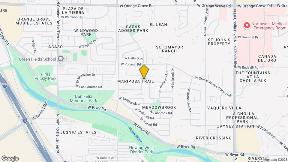 5890 N Orangetip Dr Map and Location Details
