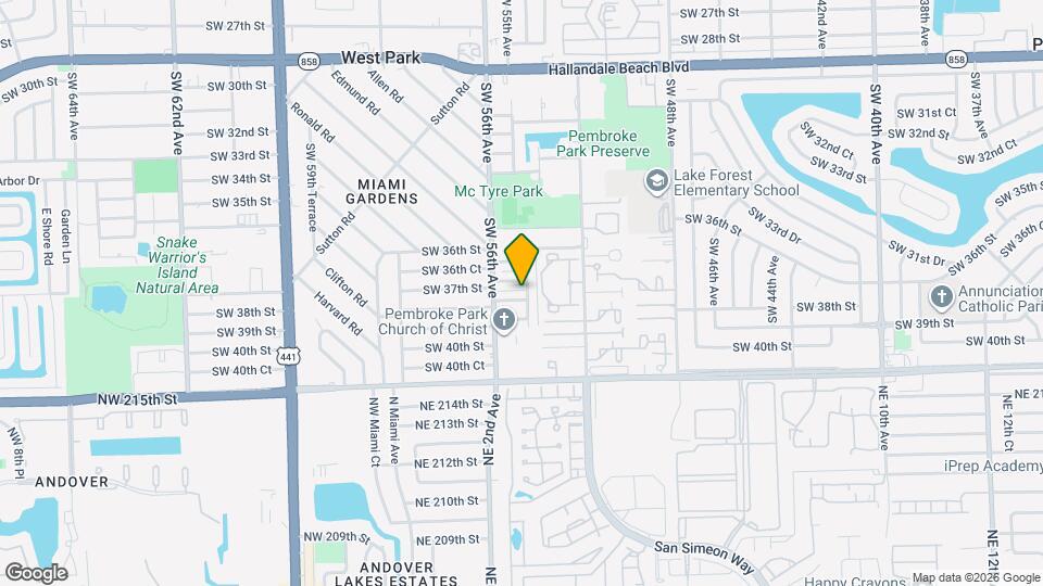 5411 SW 38th St Mapa y Detalles de la Ubicación