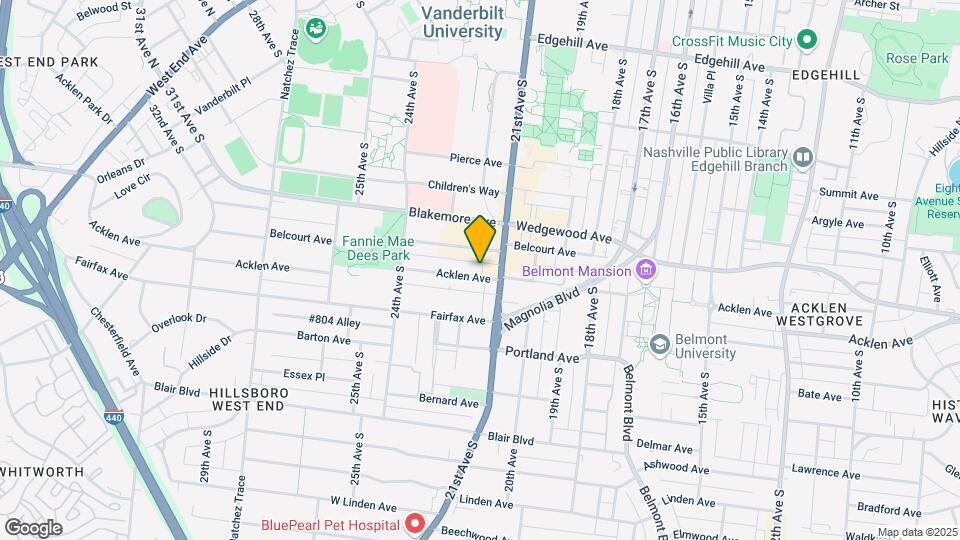 2108 Acklen Ave Mapa y Detalles de la Ubicación